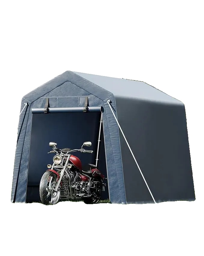 Motorradgarage Zelt, Robuster Stahlrahmen, Wetterfeste Pe-abdeckung, 6x6 Ft Abmessungen, Wetterfester Schutz, Winterbeständiges Design