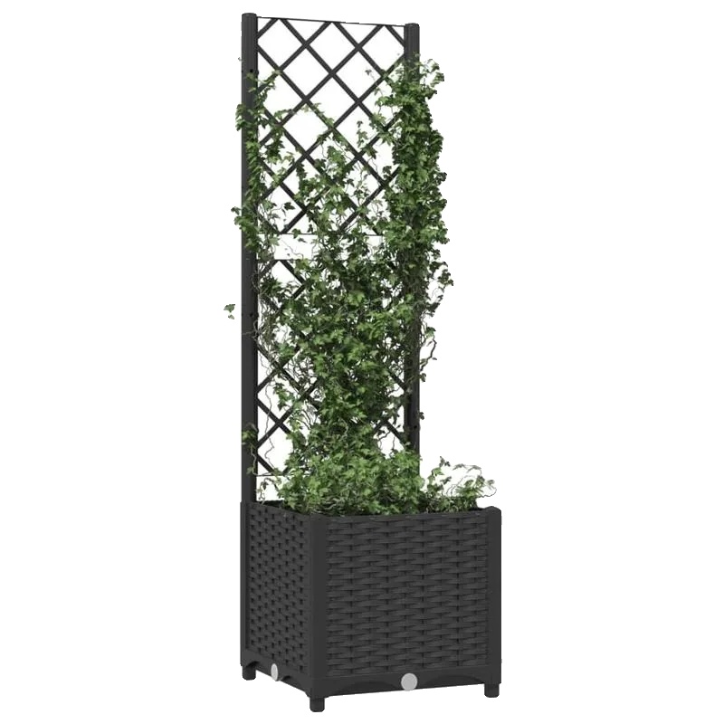 Gartenpflanzer, Spalierdesign, Geeignet Für Den Außenbereich, Dunkelgrau