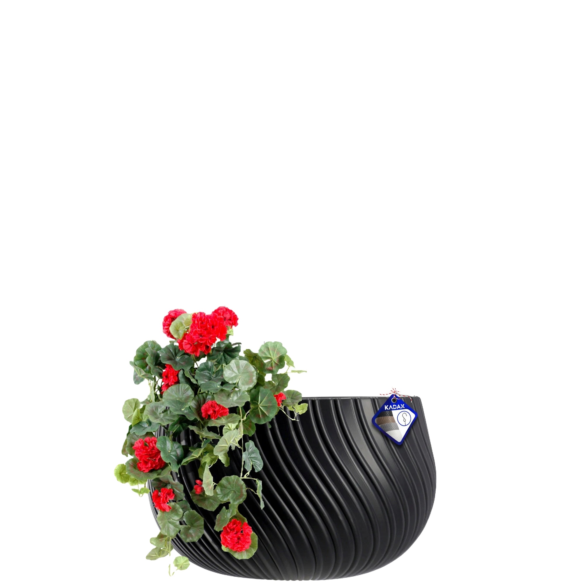 Hängender Blumentopf, Robuste Konstruktion, Platzsparendes Design, Dunkelgrau