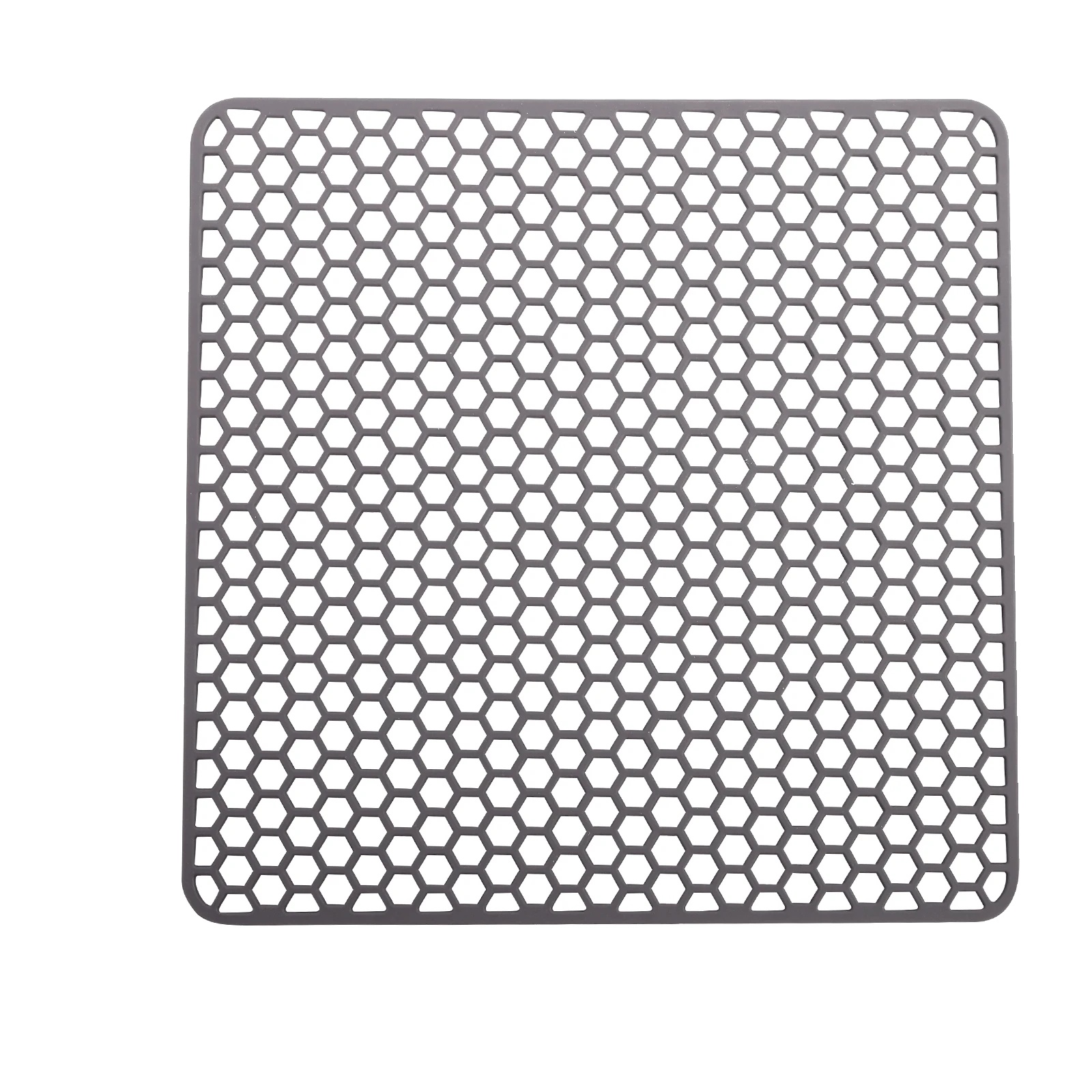 Waschbecken-schutzmatte, Anpassbare Passform, Elegante Ästhetik, Dunkelgrau, 34.5x34.5cm, Quadrat