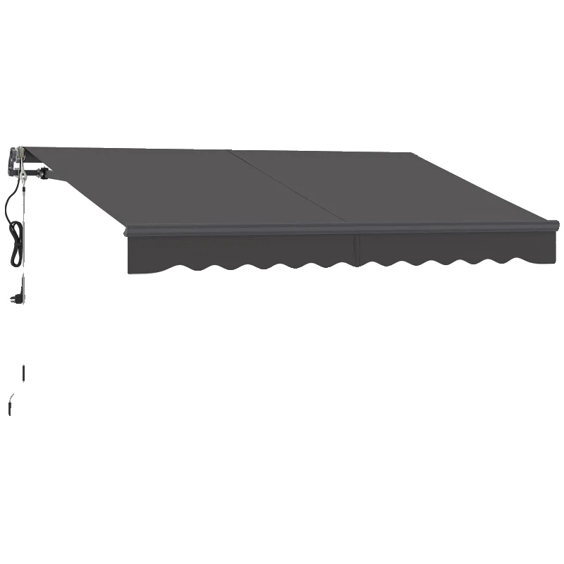 Sonnenschutzmarkise, 300 Cm Breite, 280g/m² Polyester, Verstellbare Neigung 45° Bis 85°, Pulverbeschichteter Aluminiumrahmen, Uv30+ Schutz