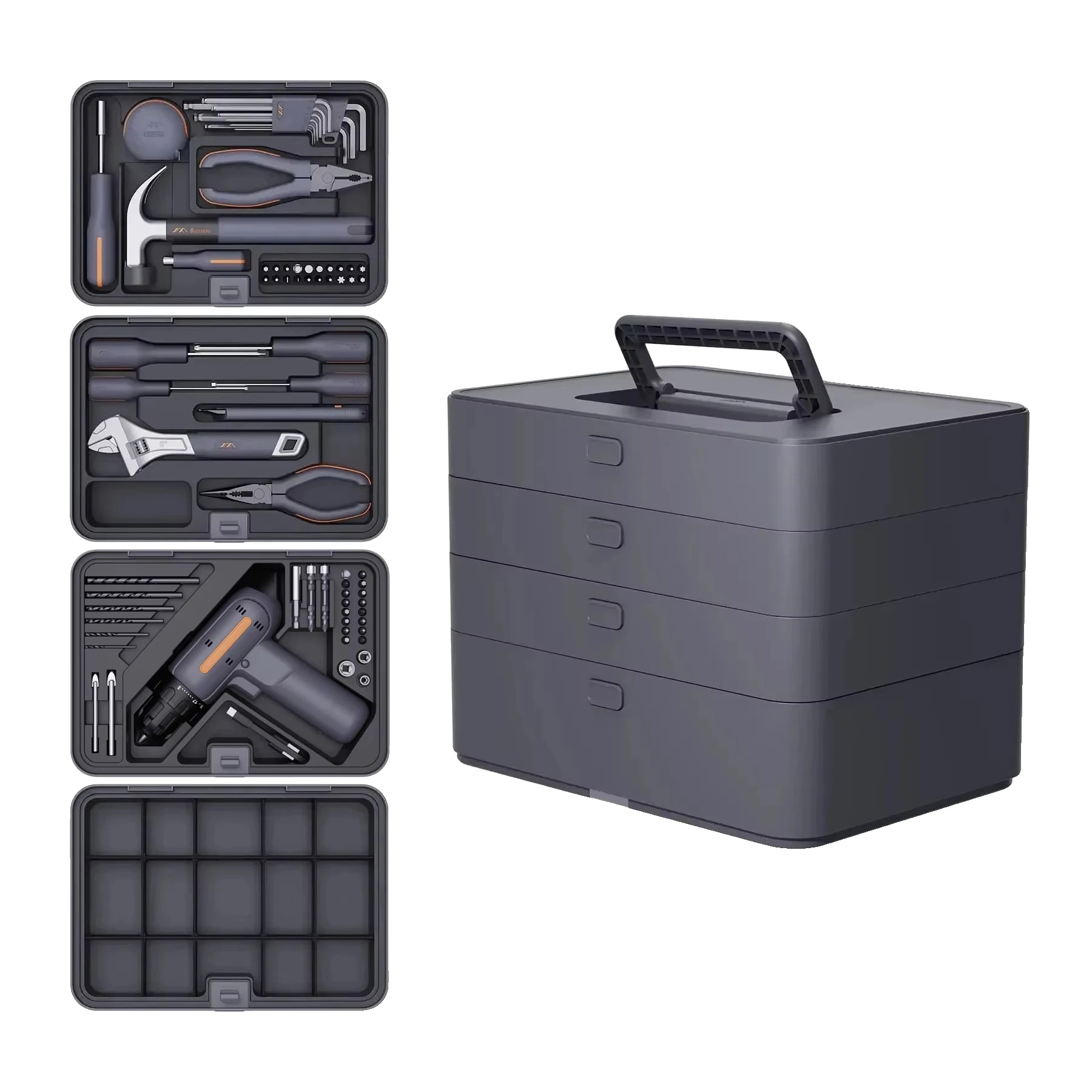 Kombinationswerkzeugset, Langlebige Materialien, Einfache Organisation, X4-abcd