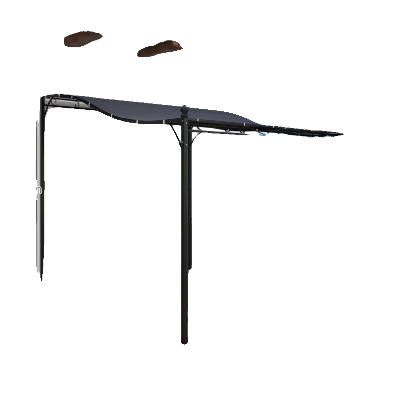 Außenpavillon, 180gsm Polyester, 248l X 298b X 200/250h Cm, Säulenabstand: 238l X 287b Cm, Pulverbeschichtetes Metall, Freistehende Pavillons