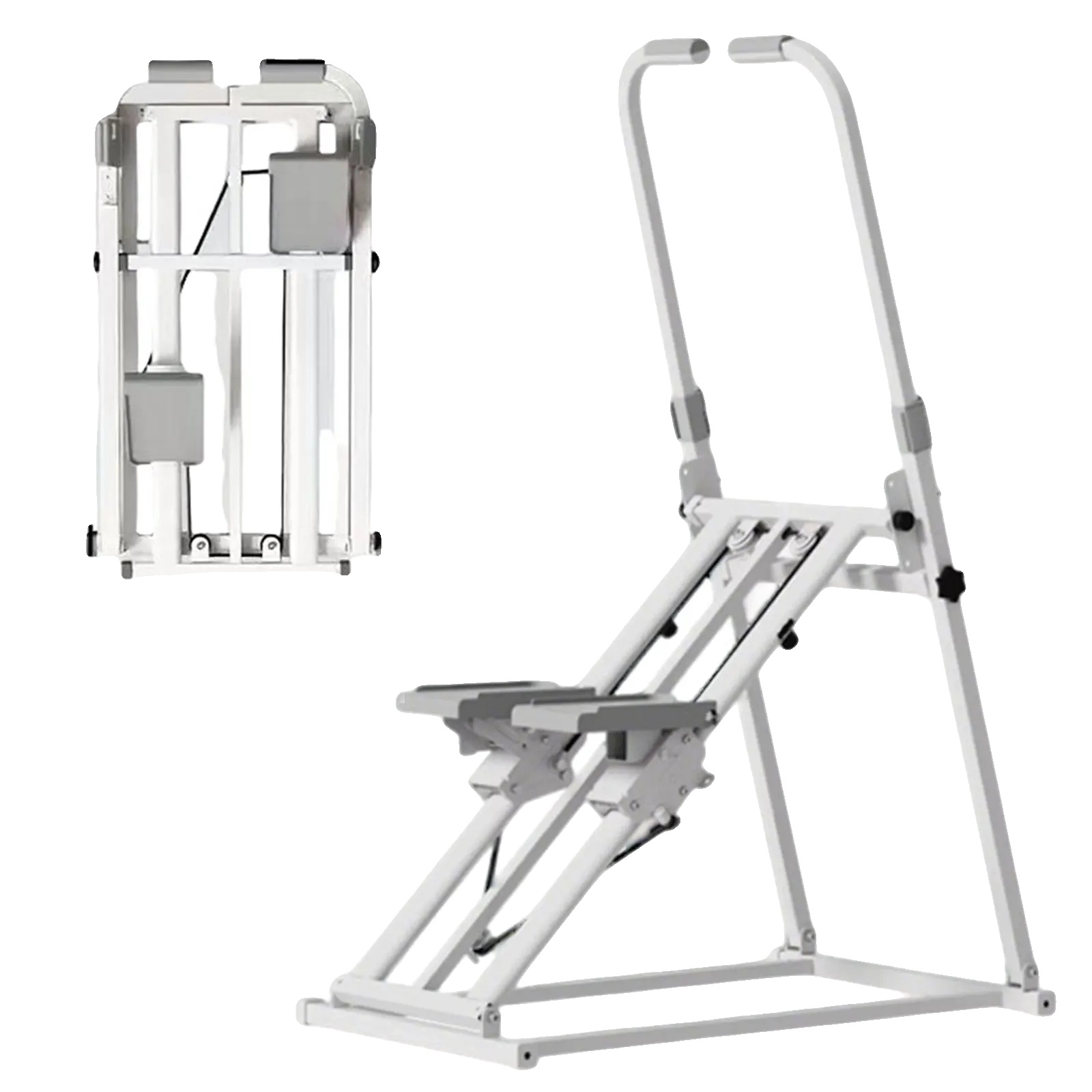 Klettermaschine, Faltbares Design, Verstellbare Griffhöhen, Elfenbein