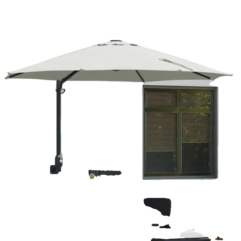 Gartenumbrella, Langlebiges Polyester, Einfache Montage, Elfenbein