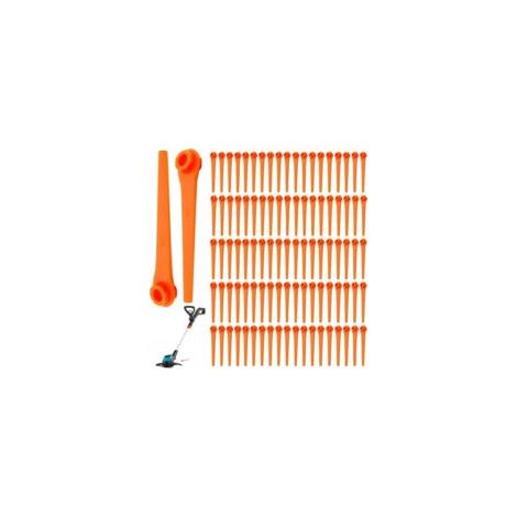 100 Ersatzklingen Aus Kunststoff Für Freischneider 9823, 9825, 9820 Und 9821 (70 Mm)