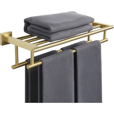 16-zoll-handtuchhalter Aus Edelstahl Sus304, Glänzend Goldfarben, 2 Wandhalterungen, Rostbeständig - Gz8040