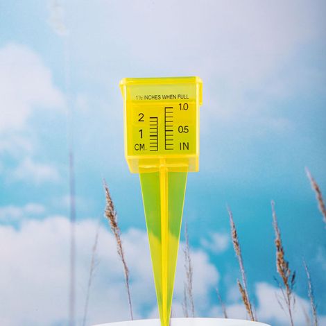 2er-set: 3,8 Cm (1,5 Zoll) Regenmesser/bewässerungsanzeiger – Weite Öffnung, Leuchtend Gelbes Messinstrument. Für Den Außenbereich Geeignet.