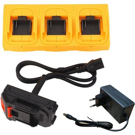 Akku-steckeradapter, 6 Schnittstellen, Elektrowerkzeugadapter Für 21v Li-akkus, Kettensäge, Autowaschanlage, Ventilator, Rasenmäher, Elektrische Schere (eu-stecker)