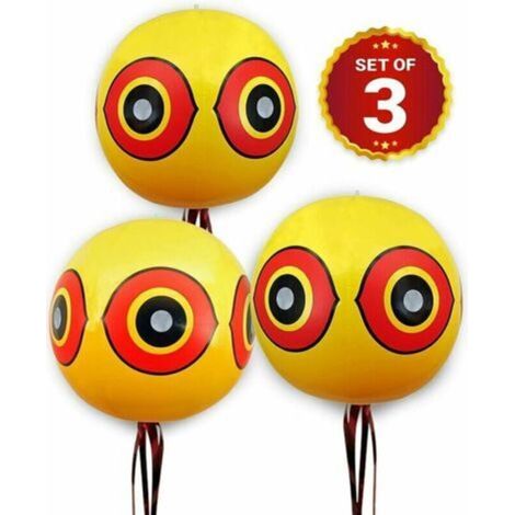 Alovez – Abwehrballons – Taubenabwehr – Hält Tauben, Krähen Und Andere Vögel Fern – Zur Verwendung Mit Ultraschallgerät/spike/netz – 3er-pack