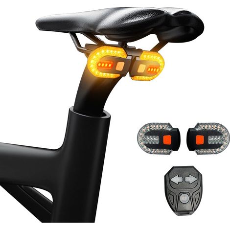 Blinker Vorne Und Hinten Für Fahrräder - Ipx5 Wasserdicht - Kabellose Fernbedienung - Usb-aufladbar - Für Mountainbikes, Fahrräder Und Roller