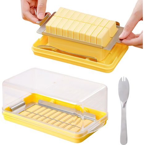 Butterschneider, Butterdose Aus Edelstahl Mit Integrierter Klinge, Küchenutensil Zum Einfachen Schneiden Von Butter.