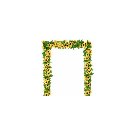 Künstliche Sonnenblumengirlande, Seiden-sonnenblumenranke, Künstliche Blumen Mit Grünen Blättern, Tischdekoration Für Hochzeiten, 4 Stück
