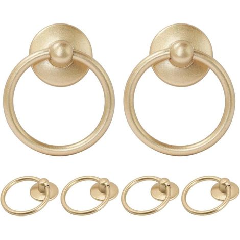 Schubladengriffe Im Antik-stil, Einlochig – Geeignet Für Schränke, Kommoden, Schubladen Und Türen – 6er-set, Goldfarben