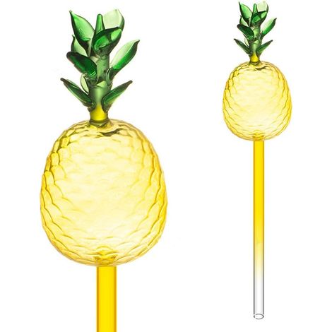 Selbstbewässernder, Ananasförmiger Blumentopf Mit Glasbehälter, Automatische Tropfbewässerung Für Zimmer- Und Gartenpflanzen (ananas, 2 Stück)