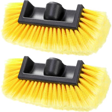Set Mit 2 X 25 Cm (10 Zoll) Autowaschbürstenköpfen – Weiche Borsten – Ersatzteil Für Auto, Wohnmobil, Boot Oder Wohnwagen