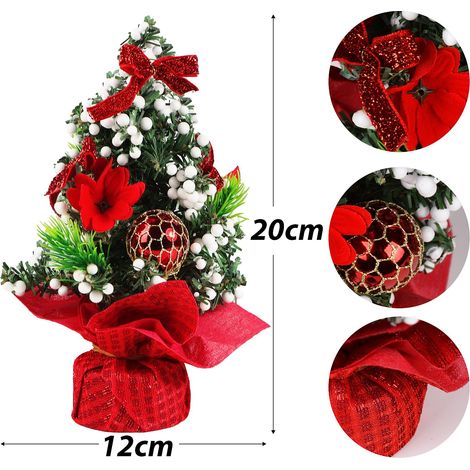 Set Mit 3 Kleinen Künstlichen Weihnachtsbäumen. Weihnachtsbäume Zur Dekoration Von Tisch Und Schreibtisch Während Der Feiertage.