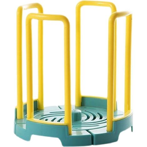 Tellerorganizer Für Küchenschränke, Ausziehbarer Tisch, Schüsselhalter, Küchenorganizer, Abtropfgestell, Tassenhalter, Geschirrständer, Telleraufbewahrungshilfe (farbe: Gelb)