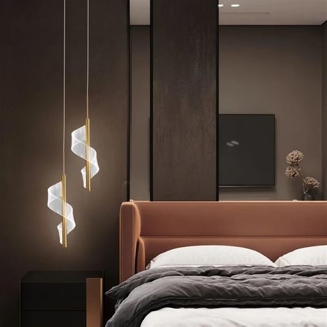 Zweiflammige, Transparente Acryl-pendelleuchte, Dimmbare Led-lampe, Höhenverstellbar, Moderne Deckenleuchte Für Kücheninsel, Esszimmer, Wohnzimmer, Schlafzimmer, Gold