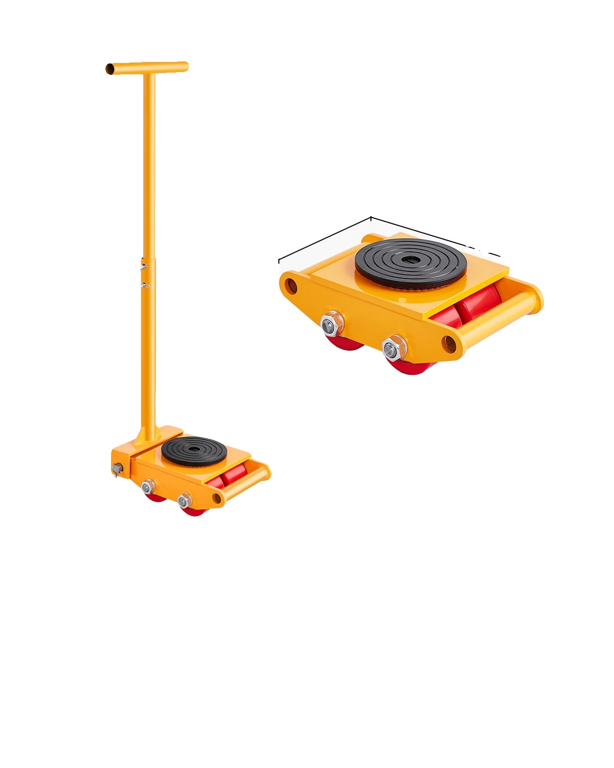 Maschinen Skate Dolly, 360° Drehung, Außergewöhnliche Tragfähigkeit, 4stk 6t