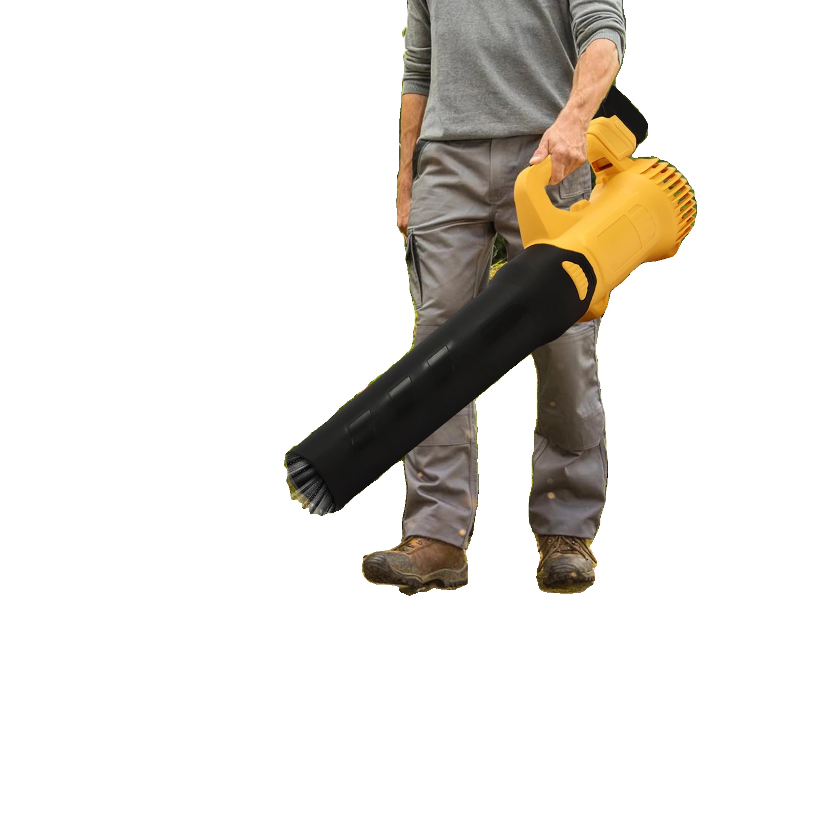 3000w Kabelloser Laubbläser, 3,3 M³/min Luftausstoß, 0-200 Km/h Blasgeschwindigkeit, Zwei Batterien