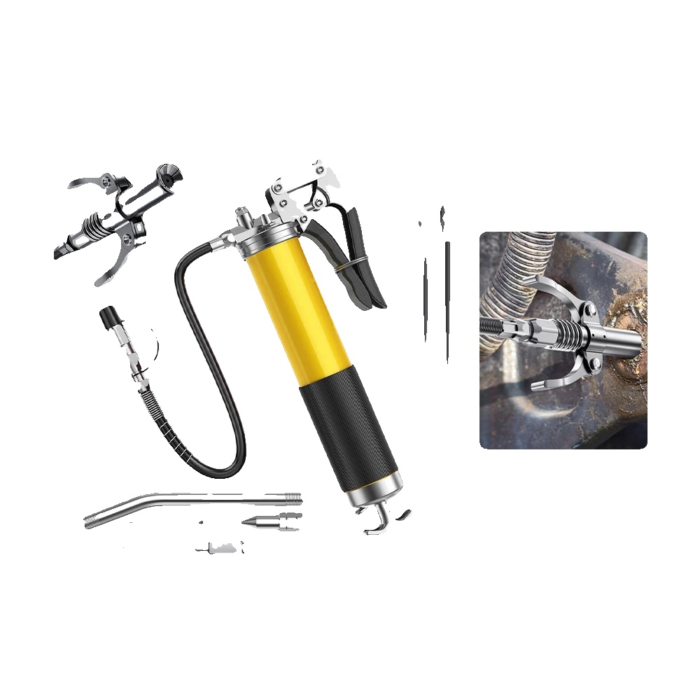 Fettpresse, 8000 Psi Maximaldruck, 14 Oz Kapazität, Pistolengriff-design, Einschließlich Standard-schläuche, Kompatibel Mit Verschiedenen