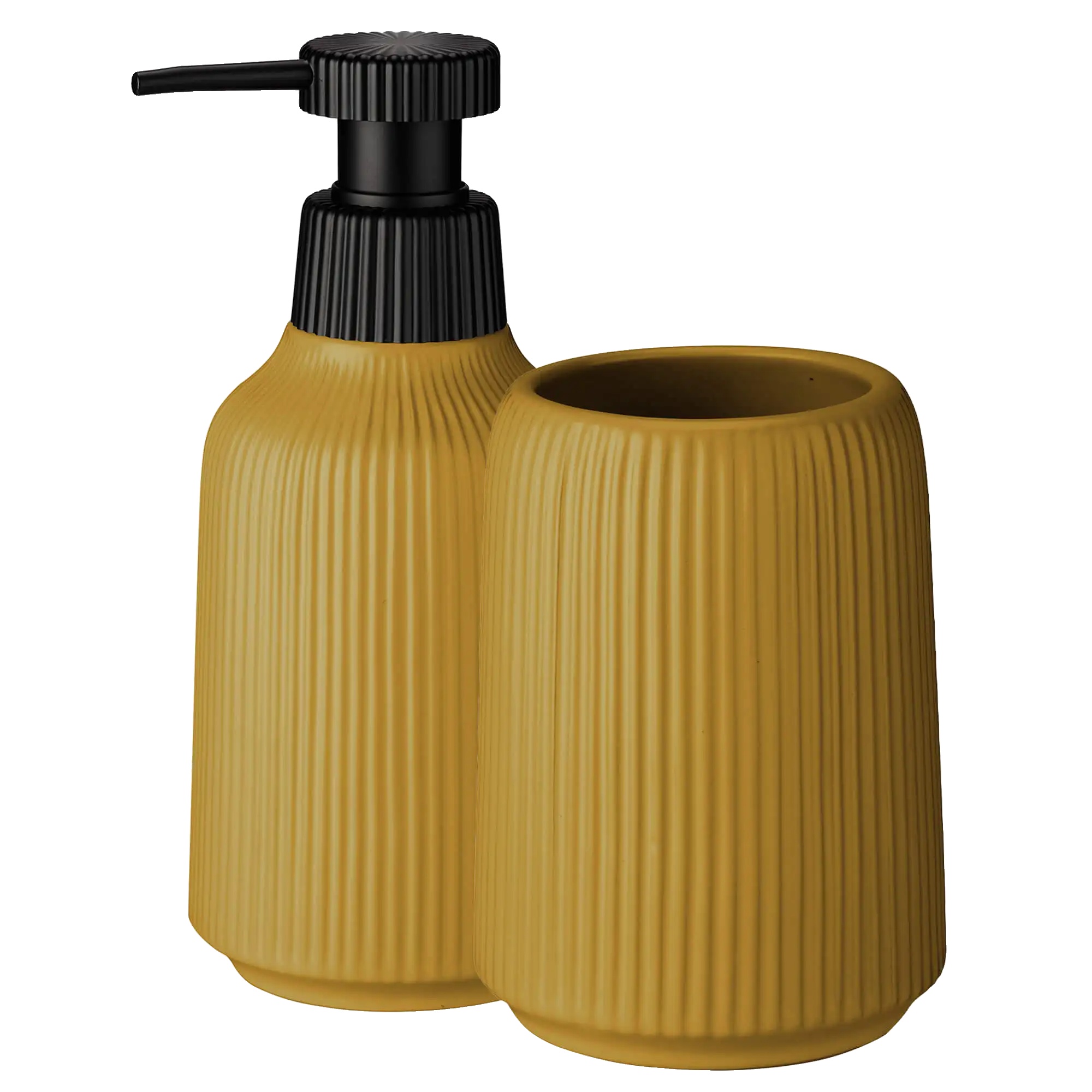 Badezimmer-set, Langlebiger Kunststoff, Spenderhöhe 16,5 Cm, Becherdurchmesser 8,9 Cm, Spender Fasst 355 Ml, Modernes Und Stilvolles Design
