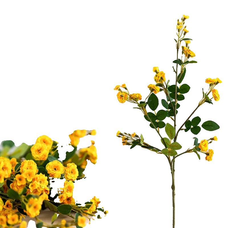 Rosen Dekoration, Künstliche Seide, Für Den Innenbereich, Gelb