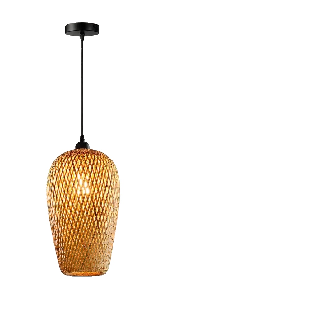 Pendelleuchte, Bambusdesign, Höhenverstellbar, D18xh48cm, Keine Glühbirne-a