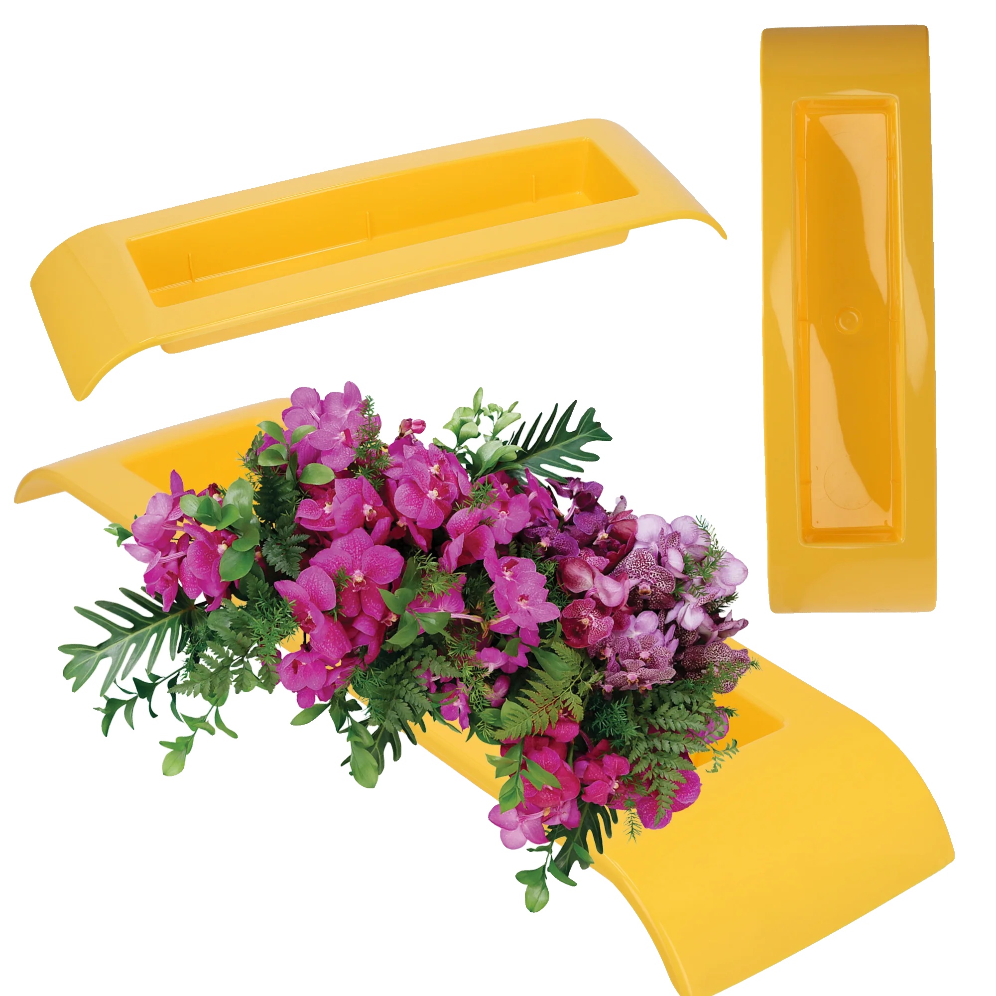 Topfdeckel, Japanisches Ikebana-design, Elegante Blumenarrangements, Gelb-b, Riese
