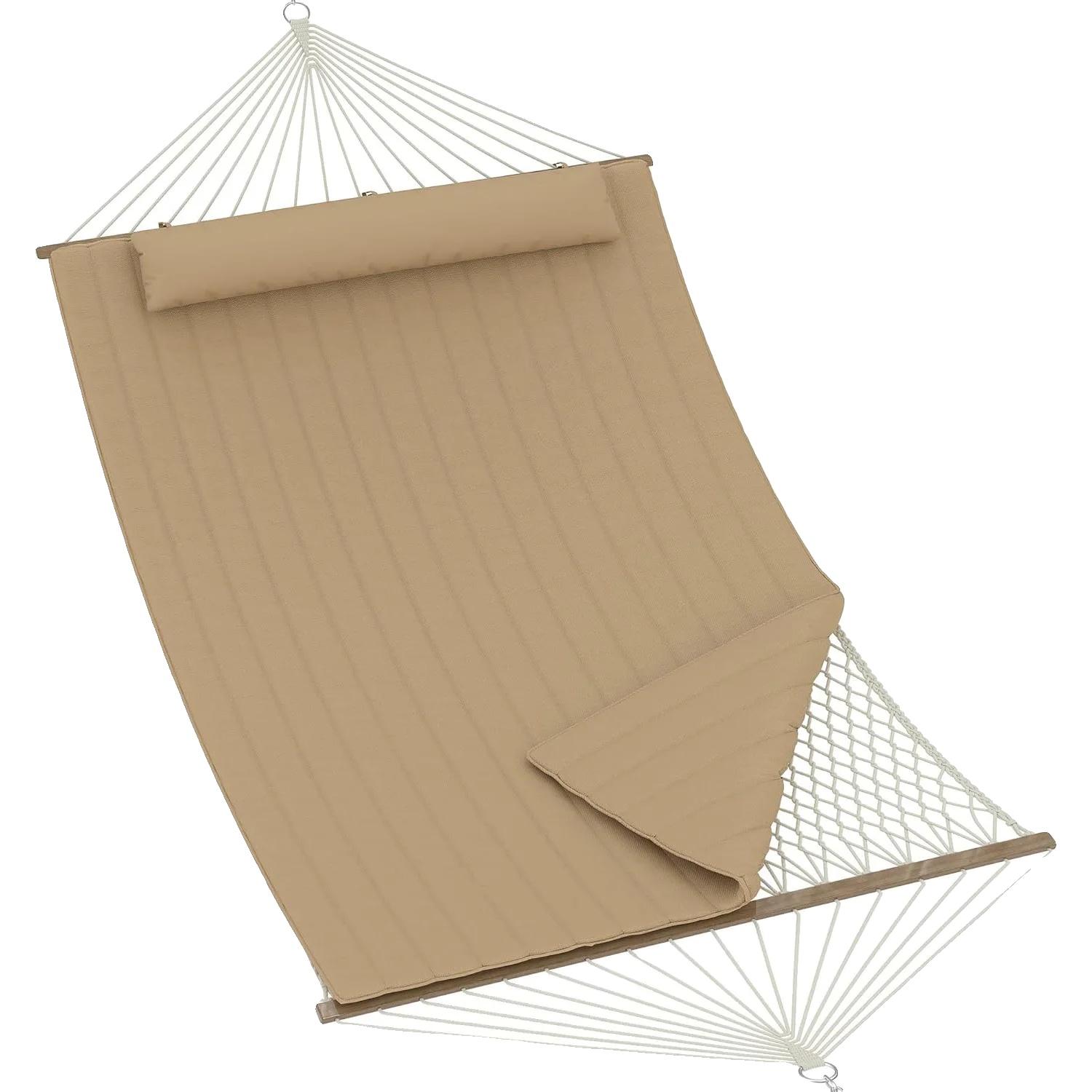 Hängematte, Freistehendes Design, Wetterbeständige Materialien, Braun-gelb