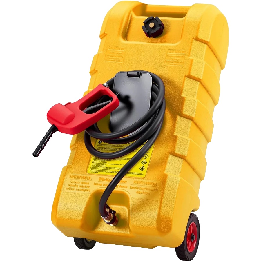 Kraftstofftankwagen, 15 Gallonen Kapazität, Robuste Mobilität, Gelb
