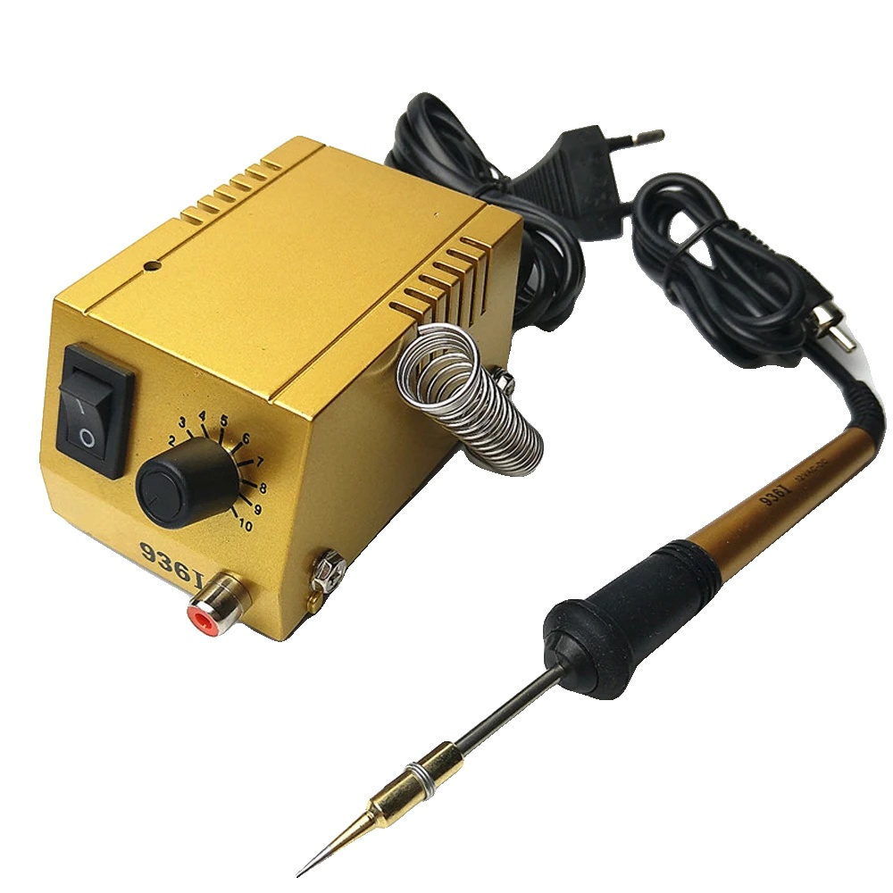 Mini-lötstation, Einstellbare Temperatur, Kompaktes Design, Gelb, 220v