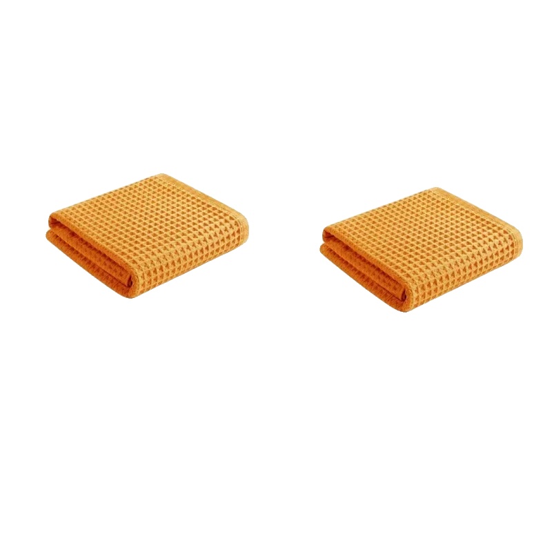 Reinigungstuch, Kratzfreies Design, Hochabsorbierendes Material, Gelb 2pcs