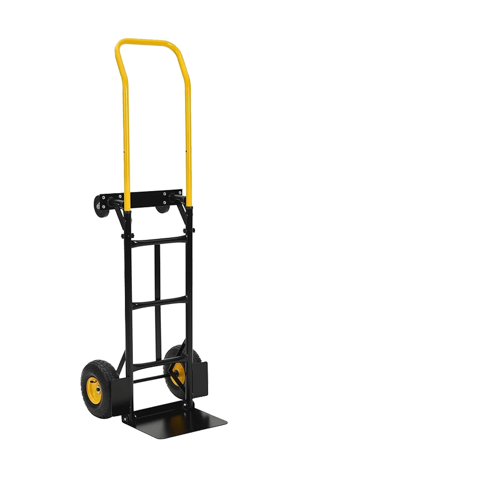 Umwandelbarer Dolly-wagen, Schwerlast, Platzsparendes Design, Pneumatisches Rad Gelb