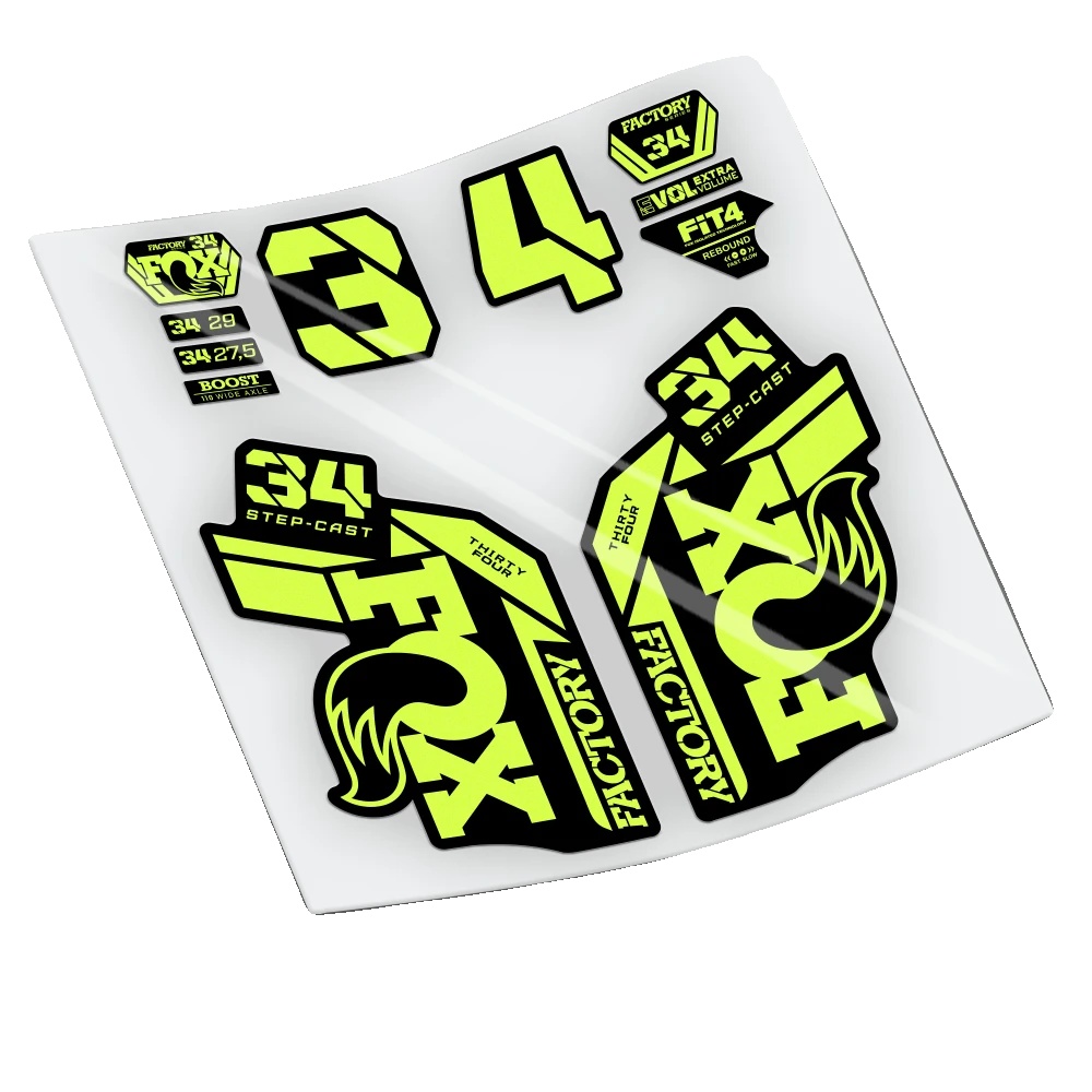 Aufkleber, Langlebiges Vinyl, Einfache Anwendung, Gelbes Fluor