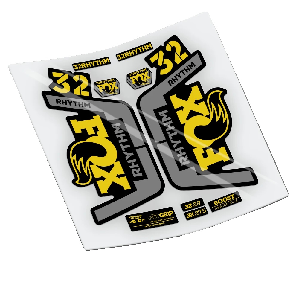 Fahrradaufkleber, Hochwertiges Vinyl, Individuelle Designs, Gelb 023