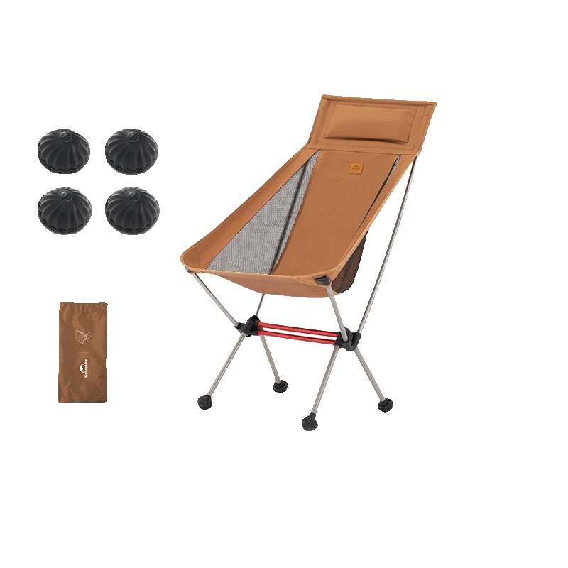 Klappstrandstuhl, Ultraleichtes Design, Strapazierfähiges Material, Gelb-l02