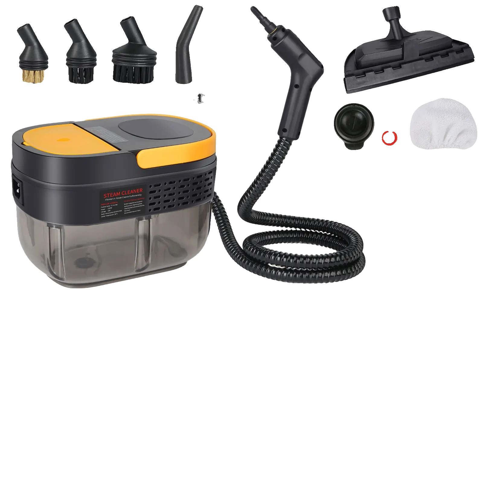 Handheld Dampfreiniger, 2500w Leistung, 1600ml Wassertank, Gelb