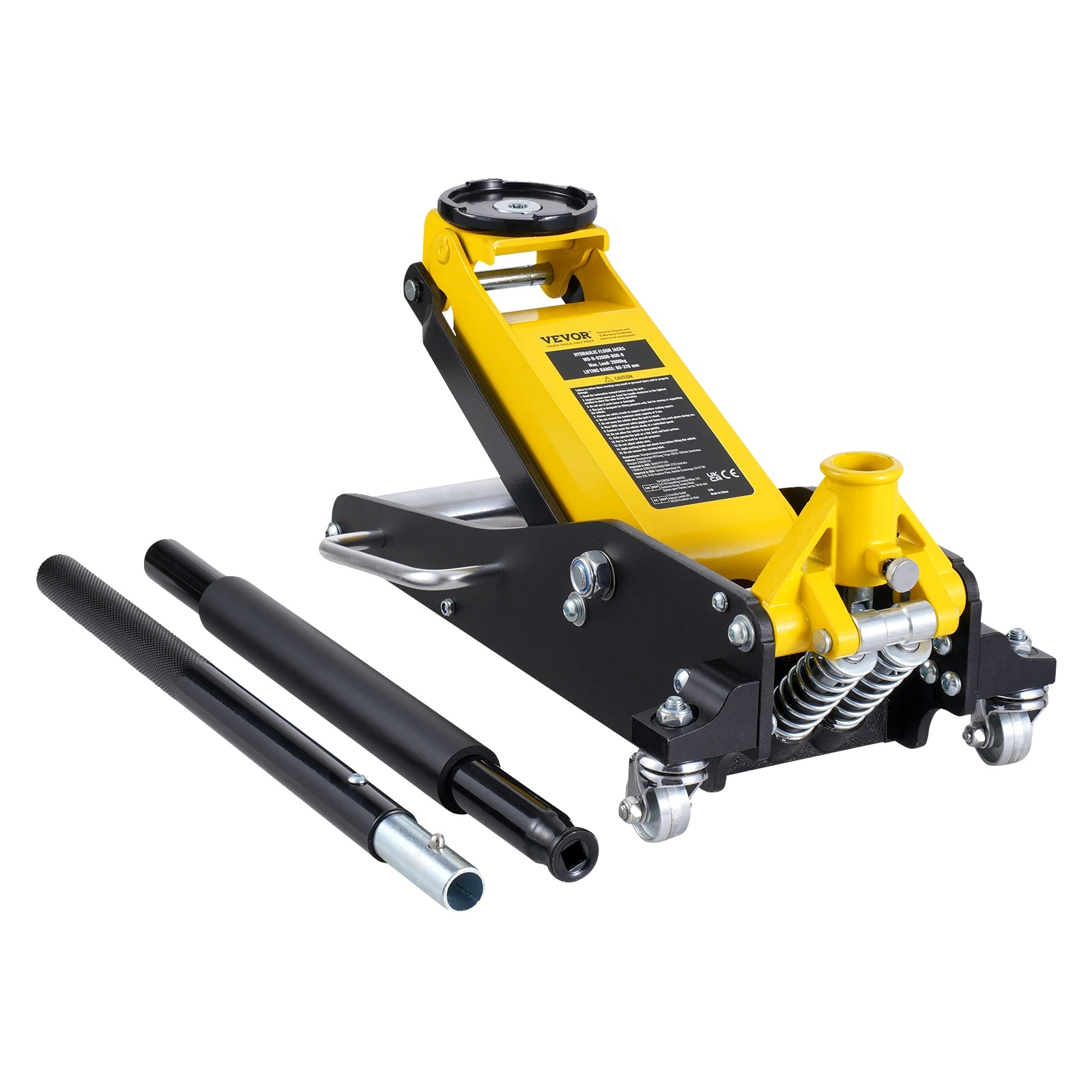 Bodenheber, 4400 Lbs Tragfähigkeit, Aluminium-material, Mindesthöhe 3,2 Zoll, Maximalhöhe 14,6 Zoll, Duales Parallelpumpensystem