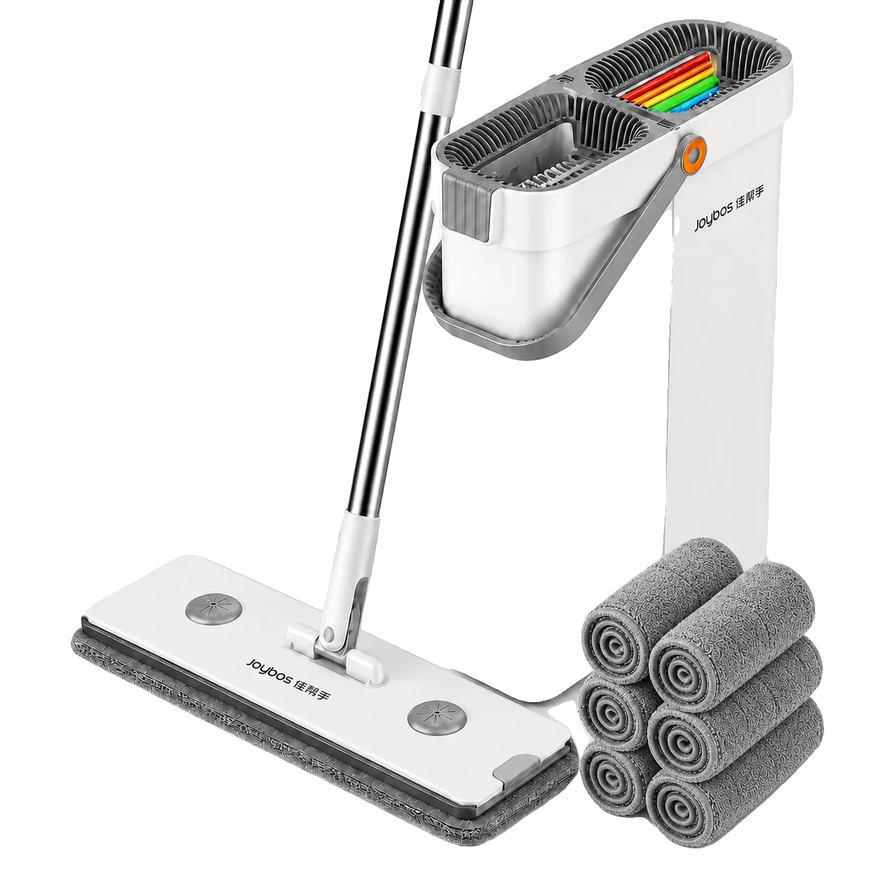 Bodenwischerset, Hands-free-waschsystem, Einschließlich Mikrofaser-pads, Gelb