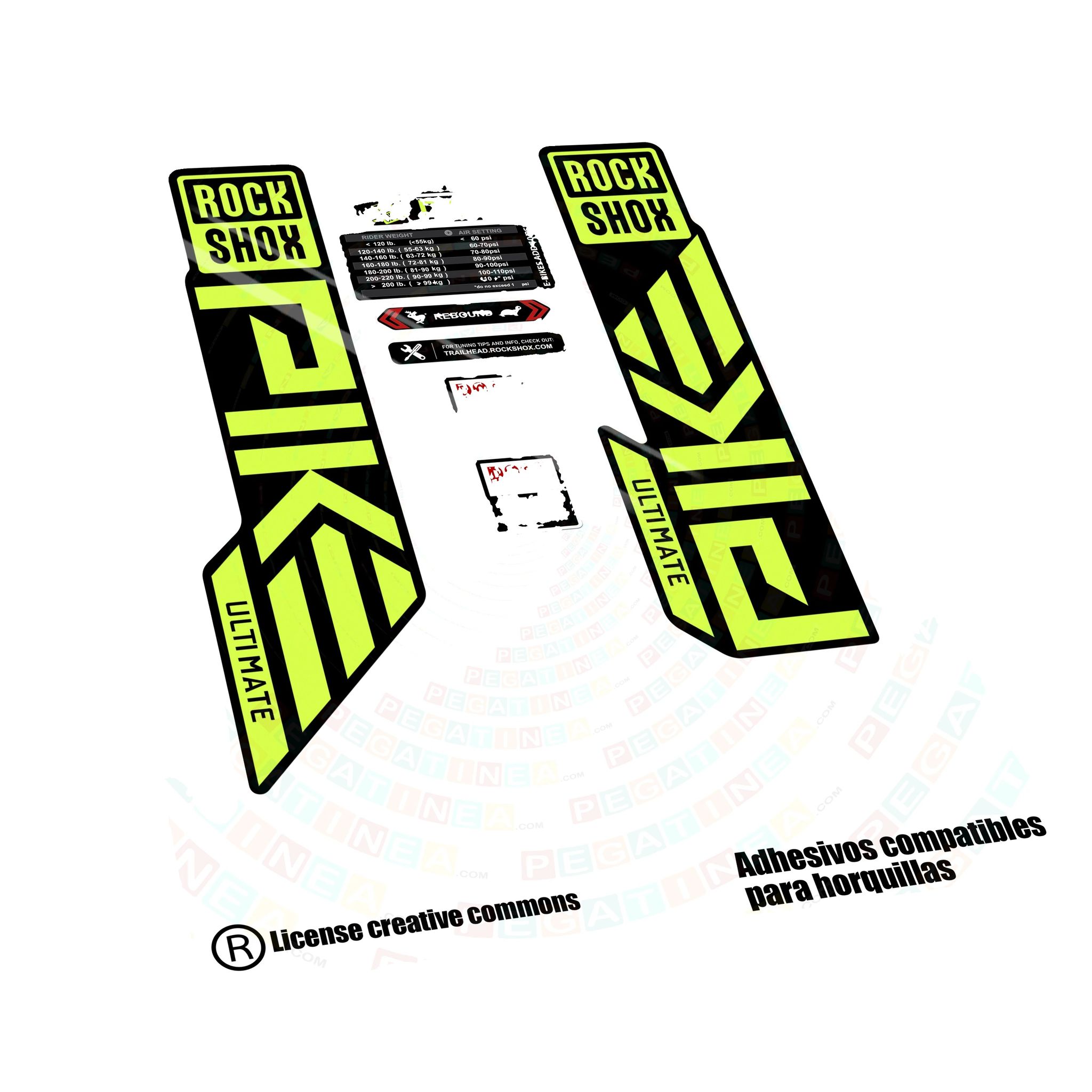 Aufkleber, Langlebiges Vinyl, Anpassbare Designs, Gelb Fluor