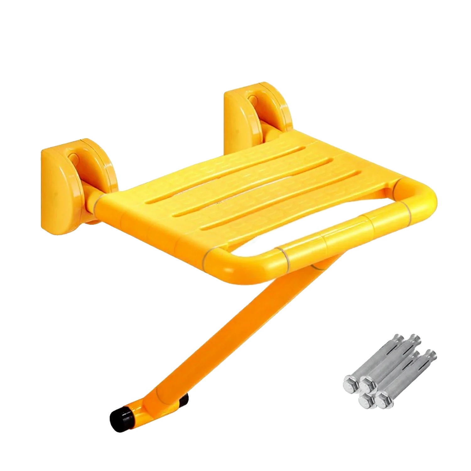 Duschsitz, Schwerlast, Platzsparendes Klappdesign, Gelb