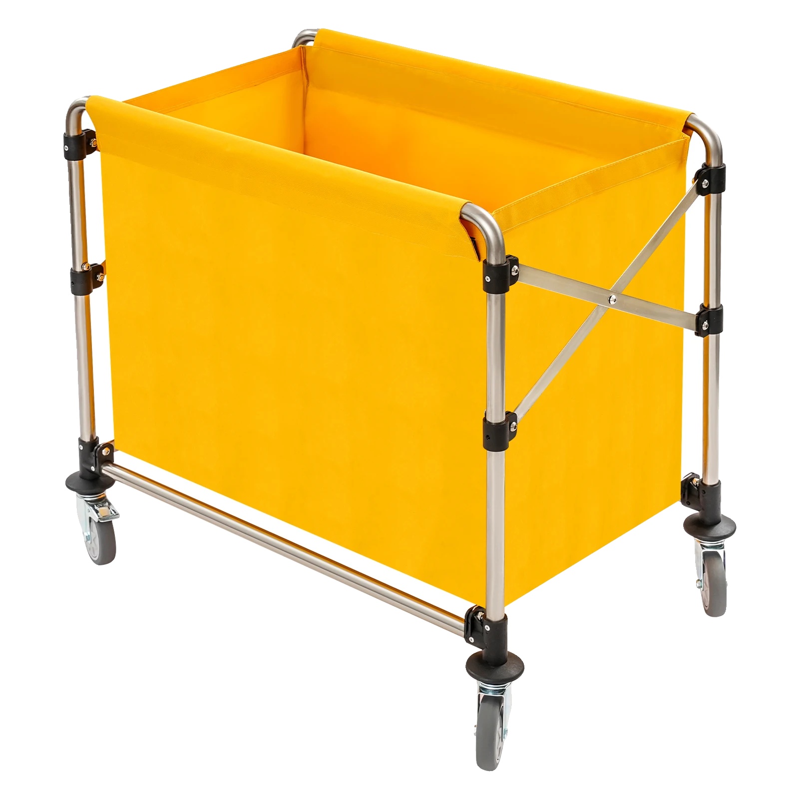 Wäschewagen, Faltbares Design, Hohe Tragfähigkeit, Gelb