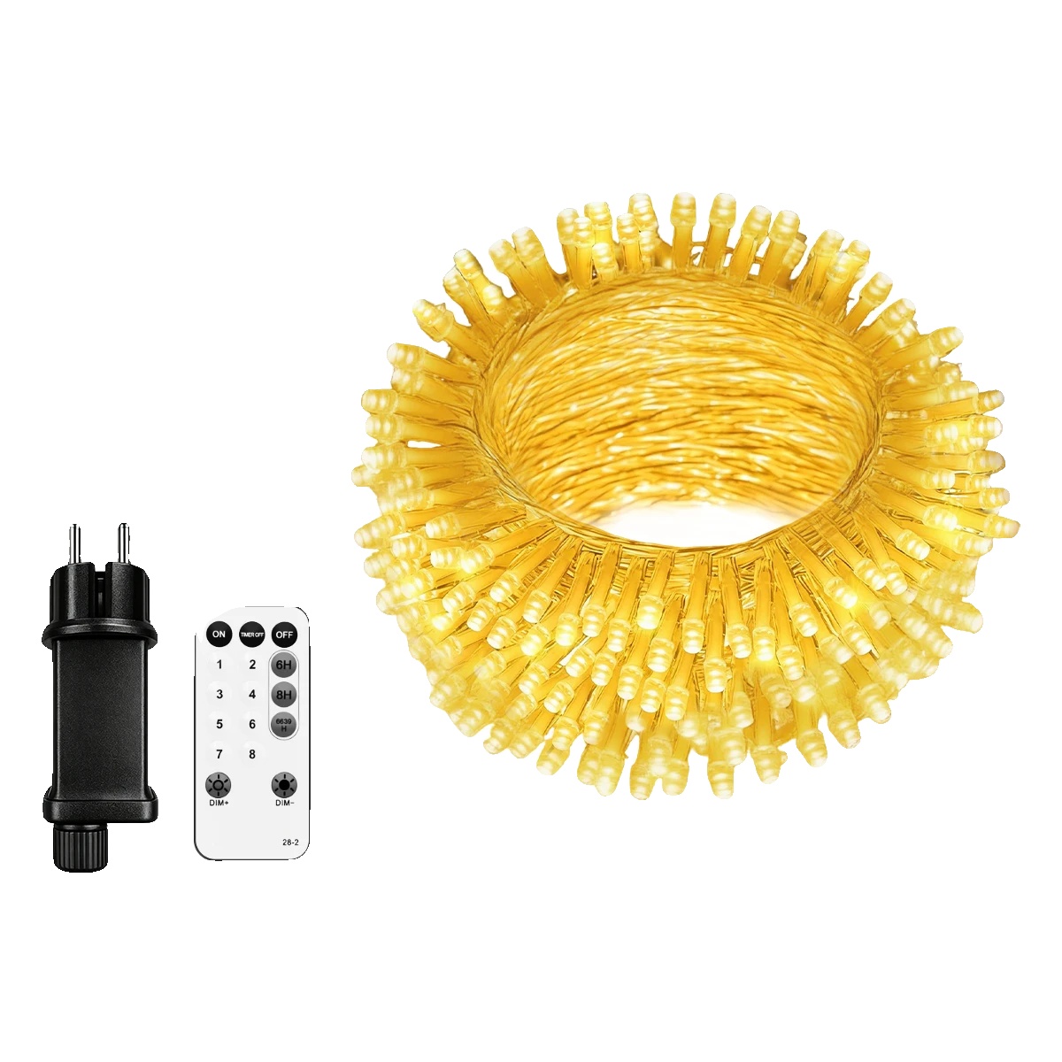 Led-lichterkette, Fernbedienung, 8 Beleuchtungsmodi, 100m 1000led, 220v-240v Eu Stecker