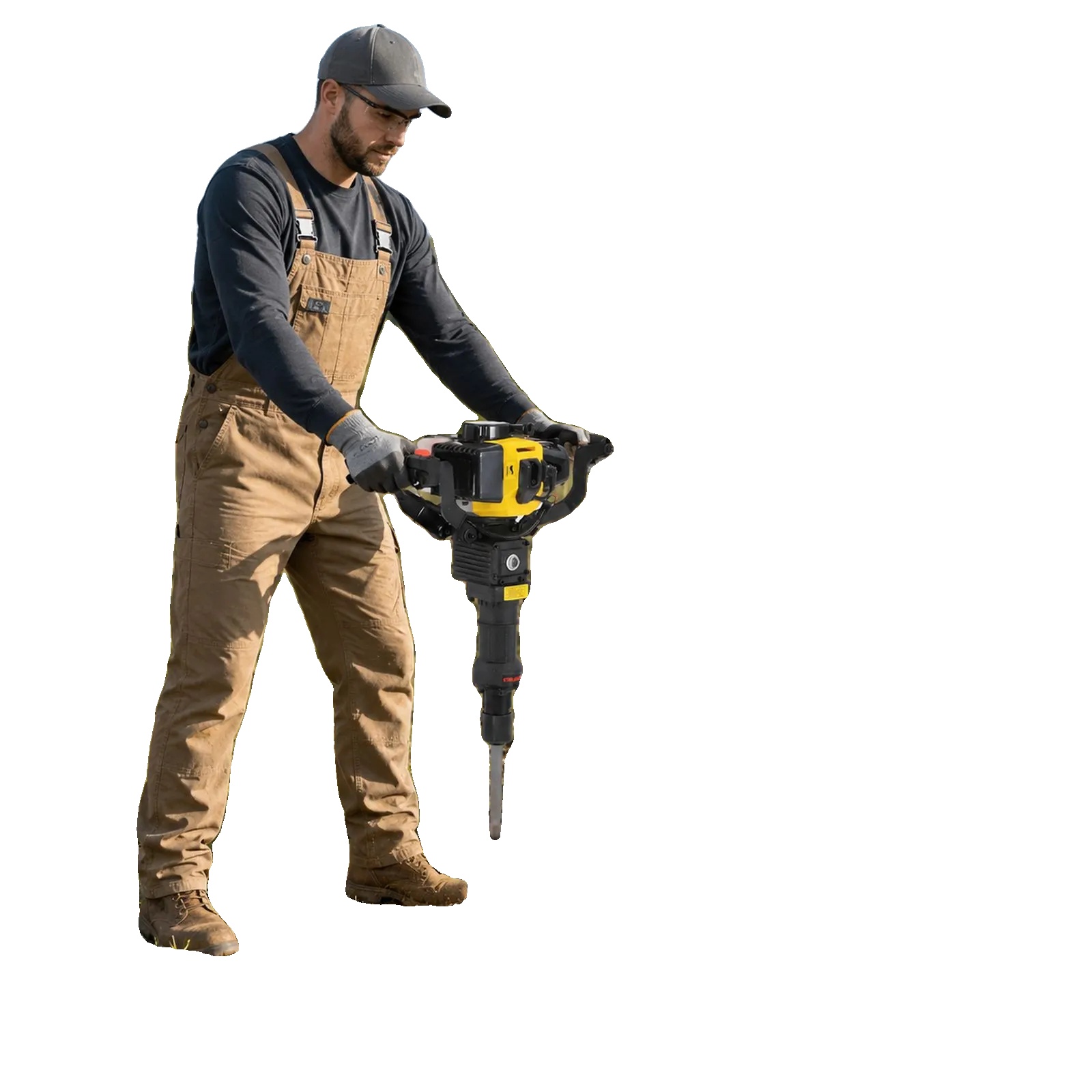 Baumgrävmachine, Nennleistung 1250w, Maximalleistung 1900w, Abmessungen 964519,5cm, Schaufelgröße 2114cm, Motortyp Einzylinder-zweitakt