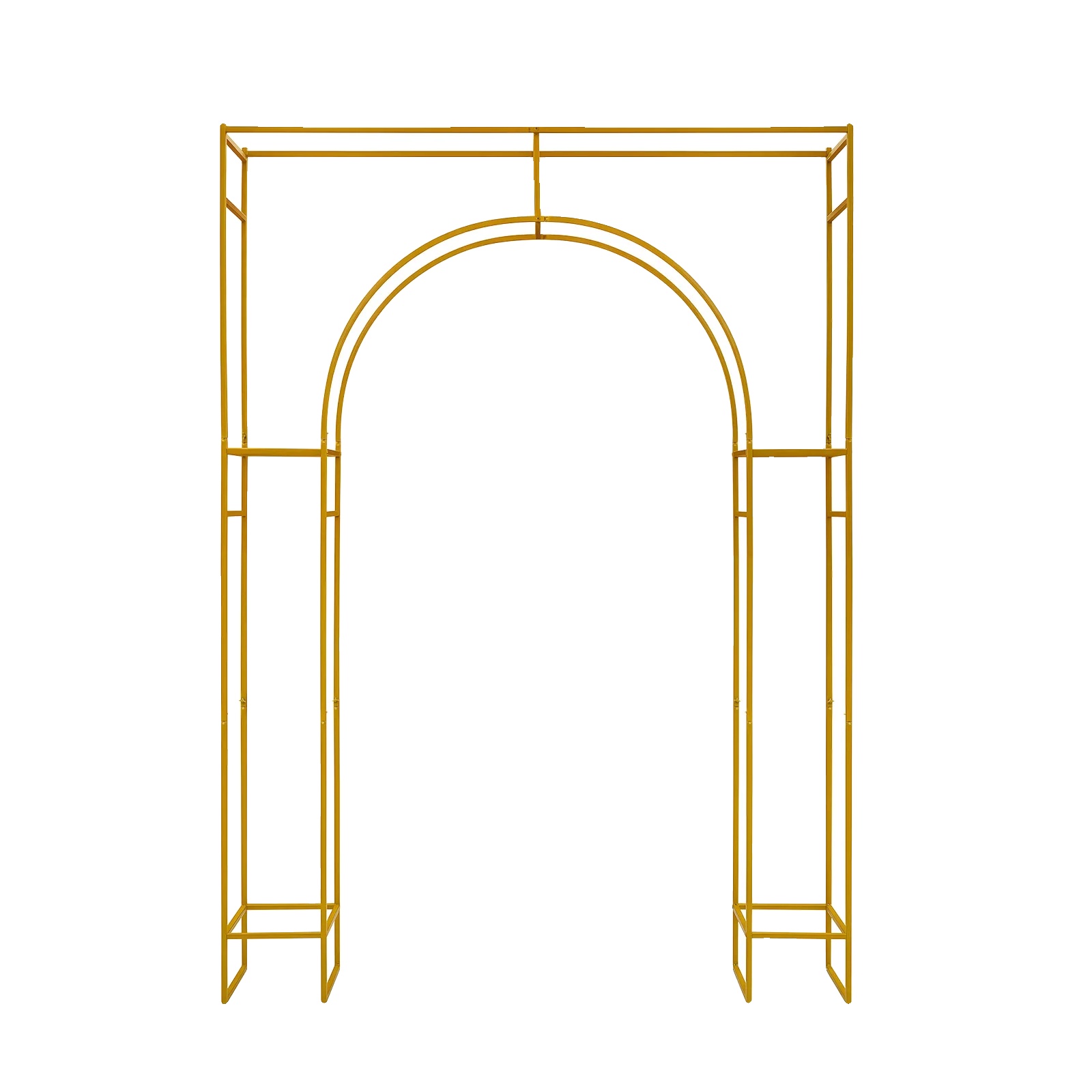 Hochzeitsbogen Hintergrundständer, Goldene Metalldekoration, Freistehendes Design, Gold