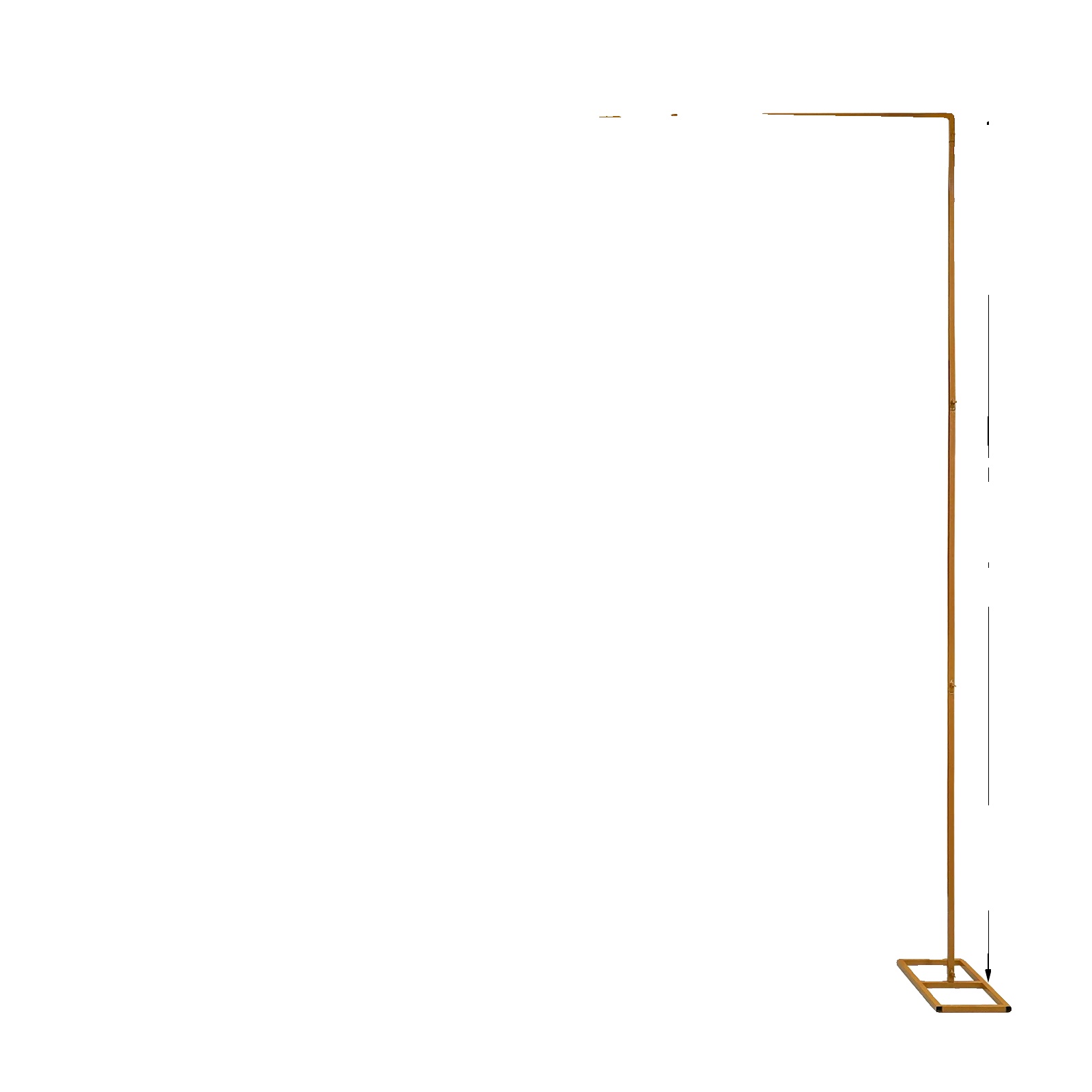 Hochzeitsbogen, Metallkonstruktion, Verstellbare Höhe, Gold, Xl