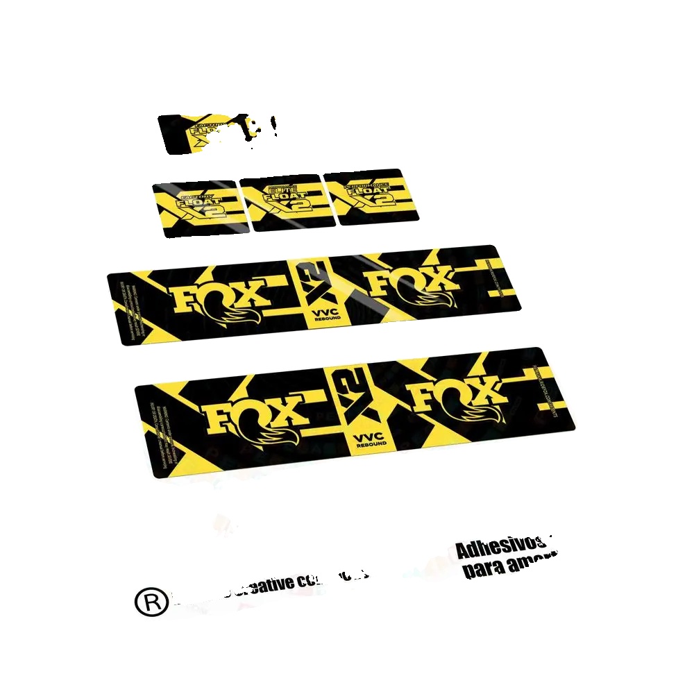 Fahrradgabelaufkleber, Langlebiges Vinyl, Anpassbares Design, Gelb 023