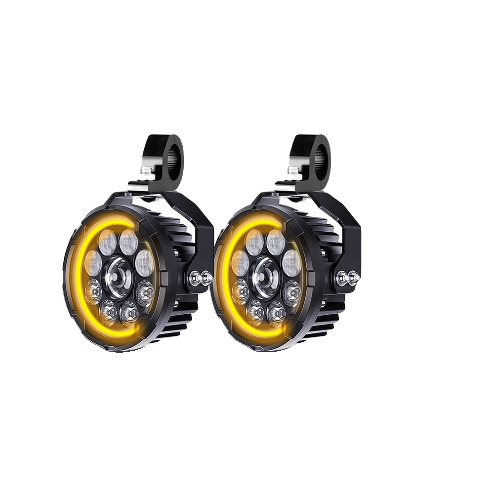 Hilfs-motorradlicht, Hohe Helligkeit, Wasserdichtes Design, Gelbes Drl